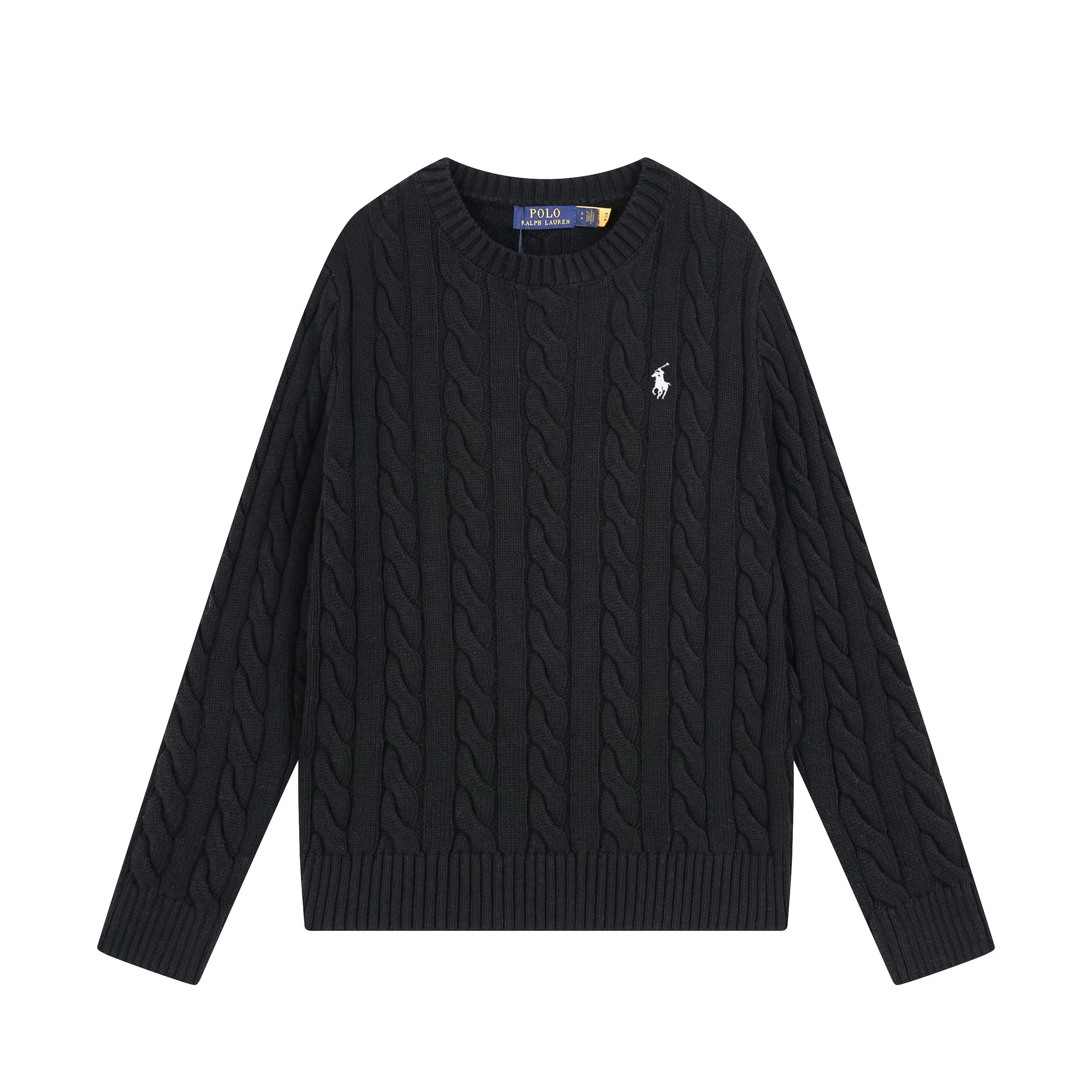 Style No. 2503 P220 Polo Ralph Lauren solid color comfortable thick cable twist knitted sweater Color: cream black navy gray Size: S (recommended within 120) m (recommended within 140) L (recommended within 160) xL (recommended within 180)